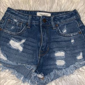 high waisted festive shorts